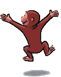 Curious George jumping